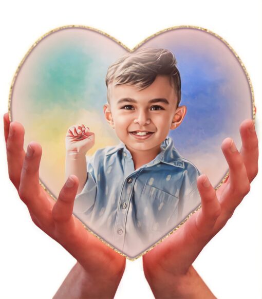 Heart design Digital Painting Acrylic Fridge Magnets - Image 3