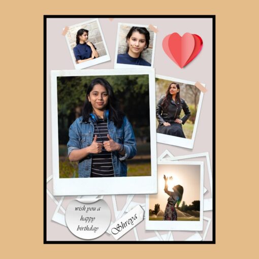 Personalized Birthday Frame with Wish | Papercraft Design