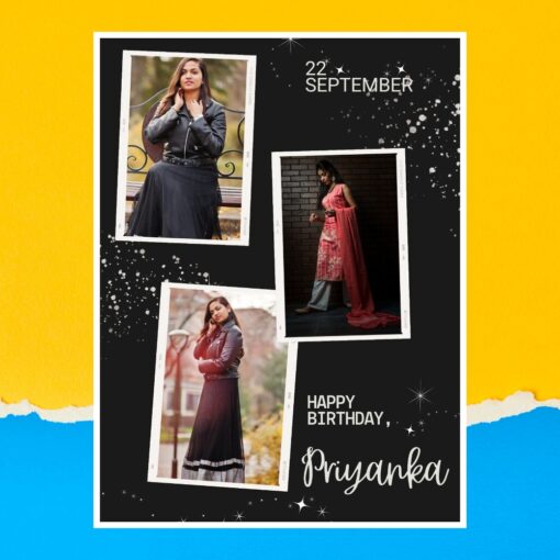 Modern birthday frame