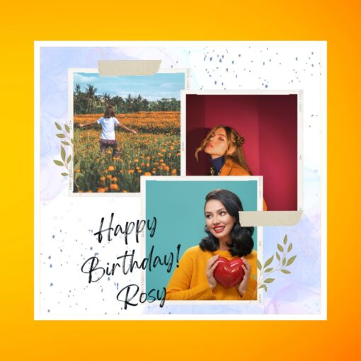 Minimalist Happy Birthday Frame - Image 3