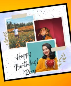 Minimalist Happy Birthday Frame