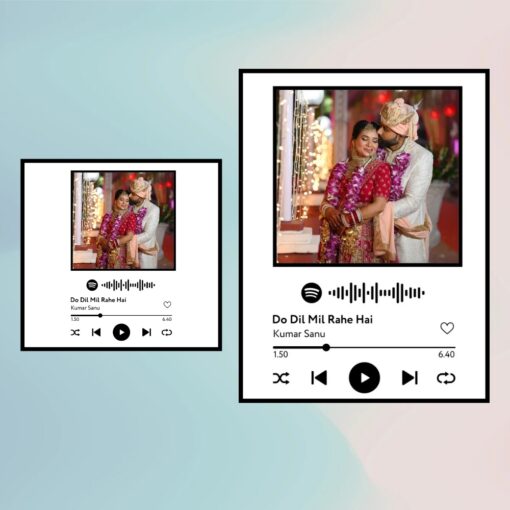 Spotify Plaque Frame White Colour With Scannable Code