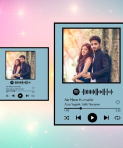 Spotify Plaque Frame Dark Sky Blue Colour With Scannable Code