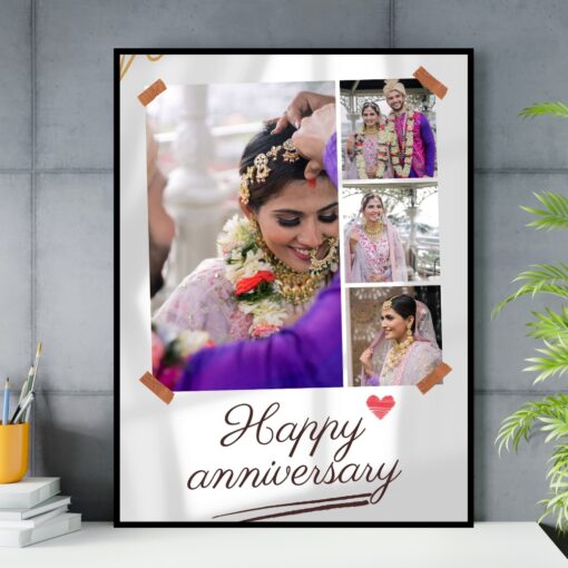 Personalised Anniversary Photo Collage Frame 4 pic