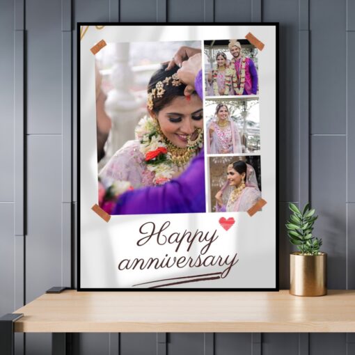 Personalised Anniversary Photo Collage Frame 4 pic - Image 2