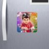 Dancing bubble design Digital Painting Acrylic Fridge Magnets