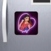 Neon Heart design Digital Painting Acrylic Fridge Magnets
