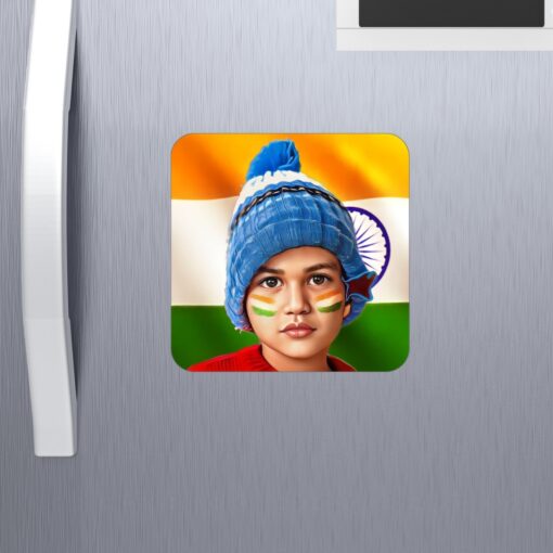 Indian flag design Digital Painting Acrylic Fridge Magnets