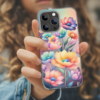 Pastel Flower Design Silicone Phone Case