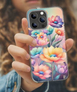 Pastel Flower Design Silicone Phone Case