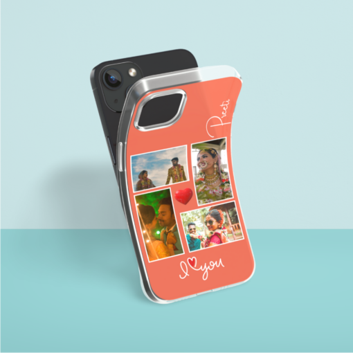 Minimalist Collage Design Personalized Phone Case | Silicone Phone Case for Couples, Friends, Family or Gift - Image 8