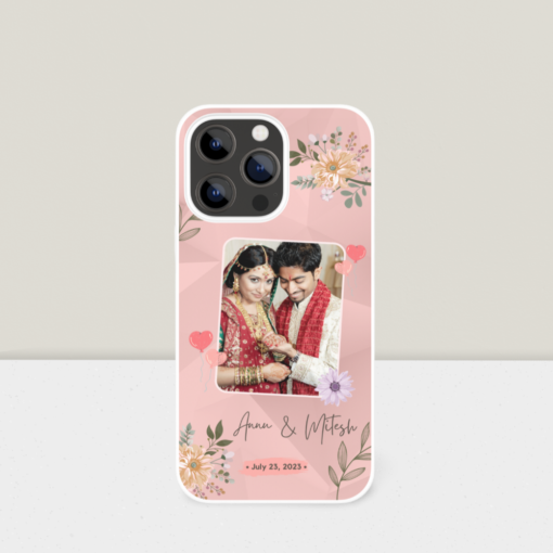 Wedding couple image with name printed silicone case - Image 4