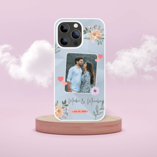 Wedding couple image with name printed silicone case - Image 3