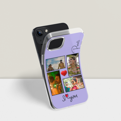 Minimalist Collage Design Personalized Phone Case | Silicone Phone Case for Couples, Friends, Family or Gift - Image 9