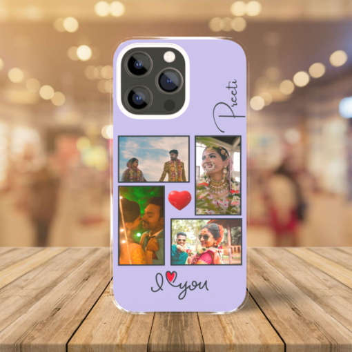 Minimalist Collage Design Personalized Phone Case | Silicone Phone Case for Couples, Friends, Family or Gift - Image 6