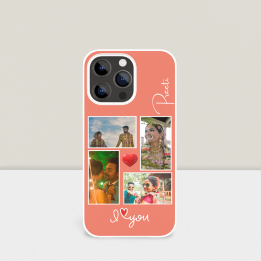 Minimalist Collage Design Personalized Phone Case | Silicone Phone Case for Couples, Friends, Family or Gift - Image 2