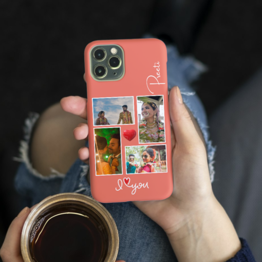 Minimalist Collage Design Personalized Phone Case | Silicone Phone Case for Couples, Friends, Family or Gift - Image 7