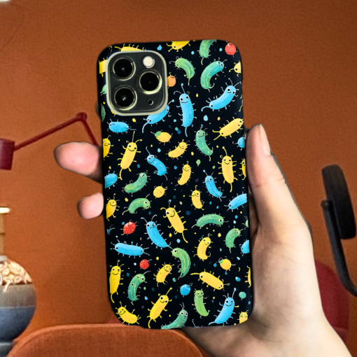 Playful Rainworm Design Silicone Phone Case - Premium Silicone Mobile Cover - Image 2