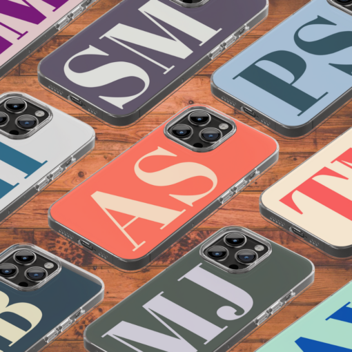 Minimalist Initials Design Personalized Phone Case | Premium Silicone Cover