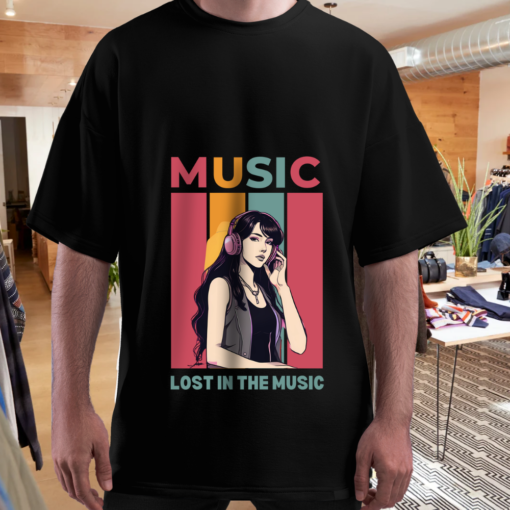 Lost in the music! Unisex Oversized Graphic Printed T-Shirt | Premium 240 GSM Soft Cotton | Artfev - Image 2