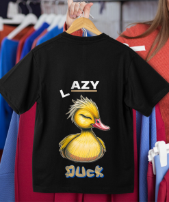 Lazy DUcK! Oversized T-Shirt | Premium 240 GSM Soft Cotton | Artfev