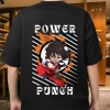 Power Punch! Oversized Back Graphic Printed T-Shirt | Premium 240 GSM Soft Cotton | Artfev